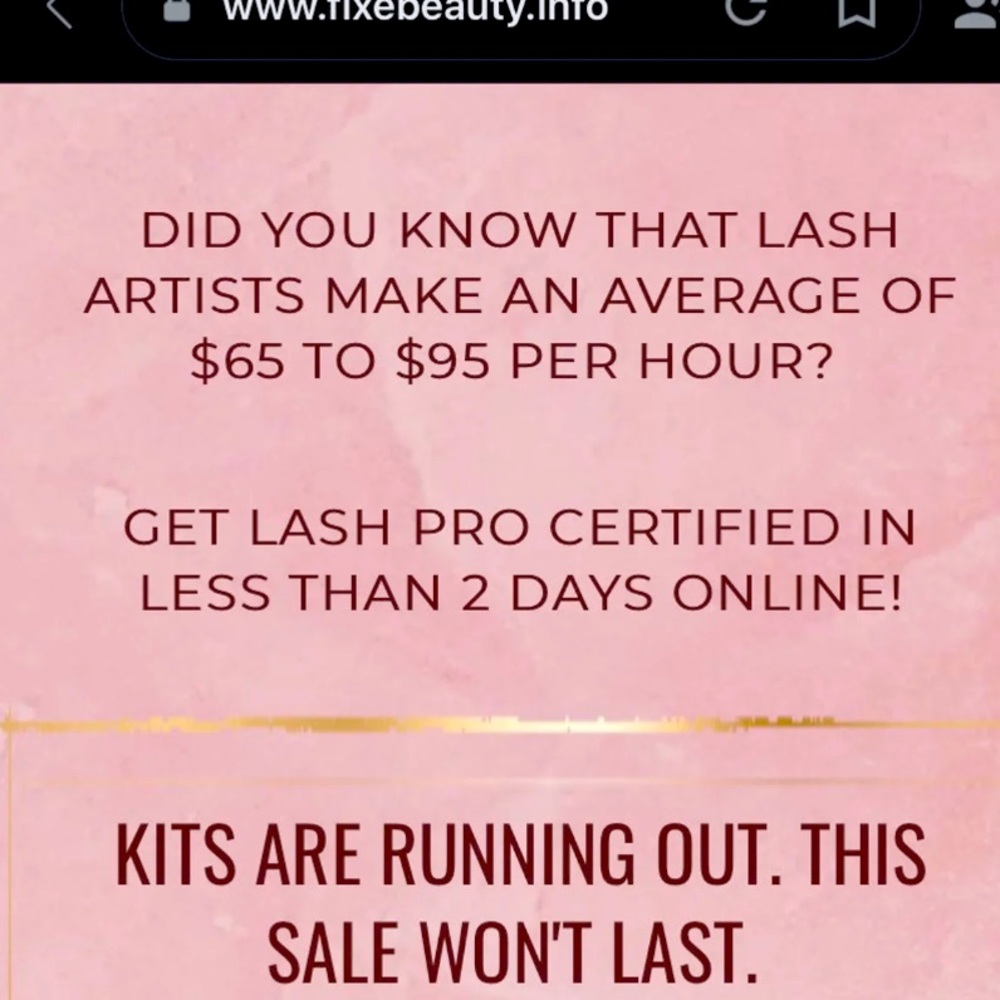 Lash extension online training